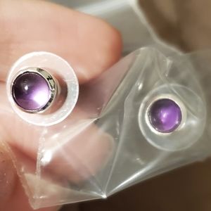 (30% off bundle on 2+ items) Amethyst sterling silver earrings